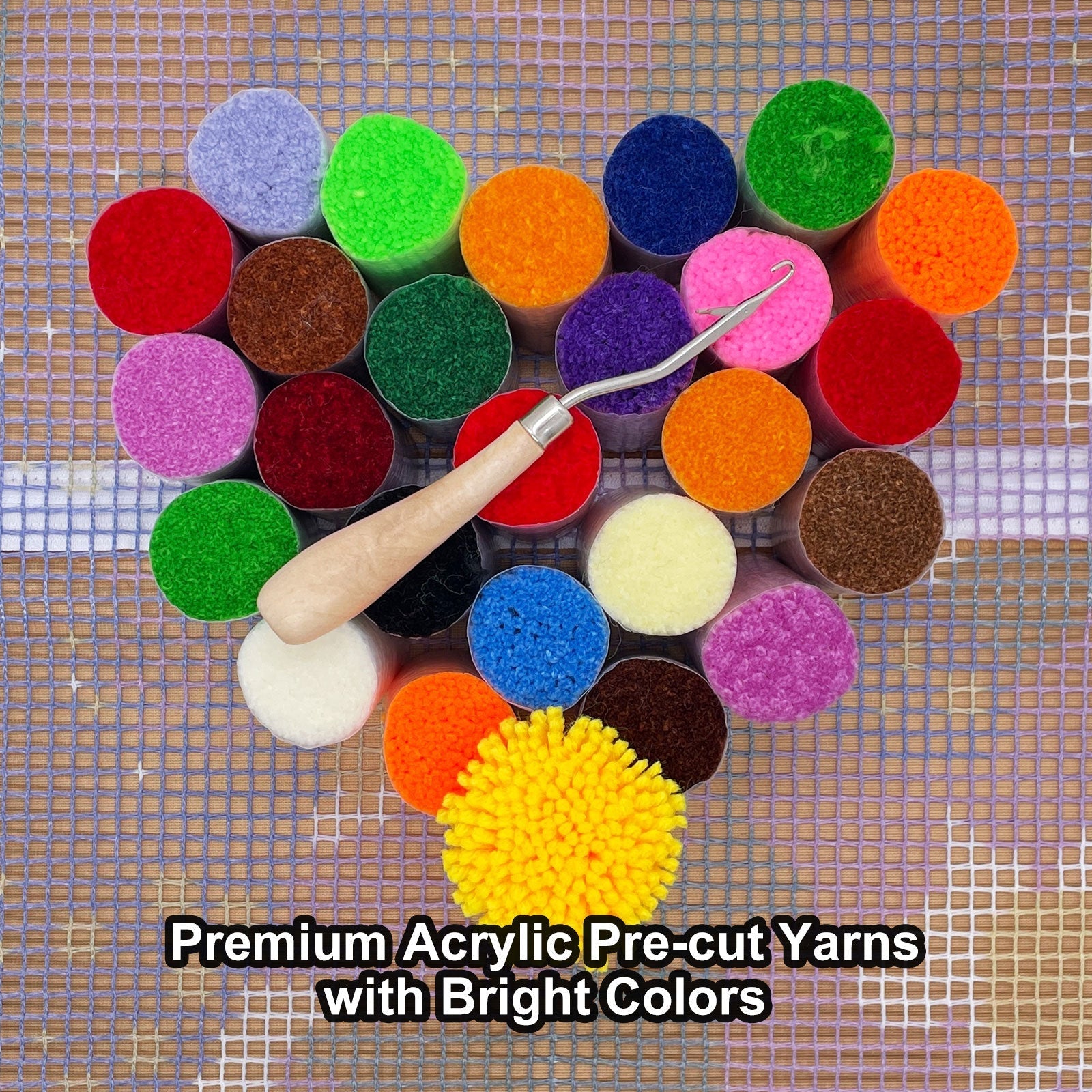 Cute Rabbit Latch Hook Rug Kit