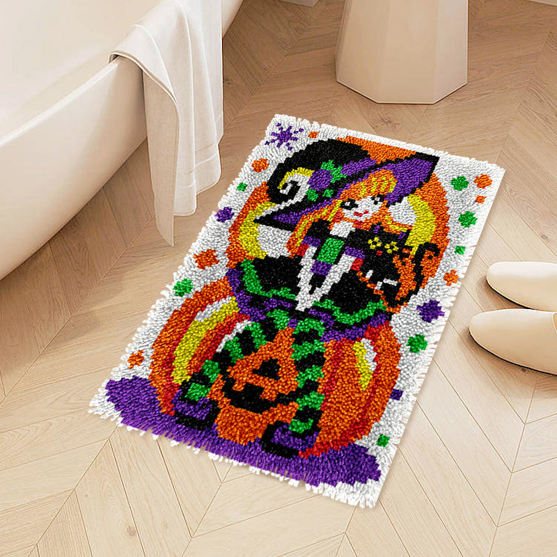 Wanda Witch Halloween Latch Hook Rug Kit