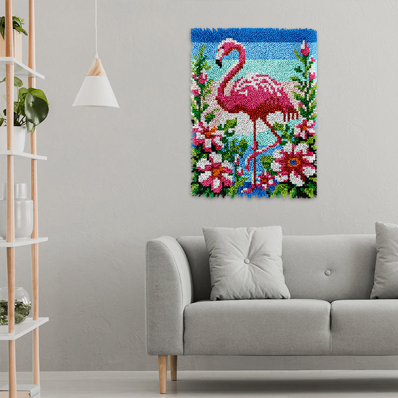 Flamingo Latch Hook Rug Kit
