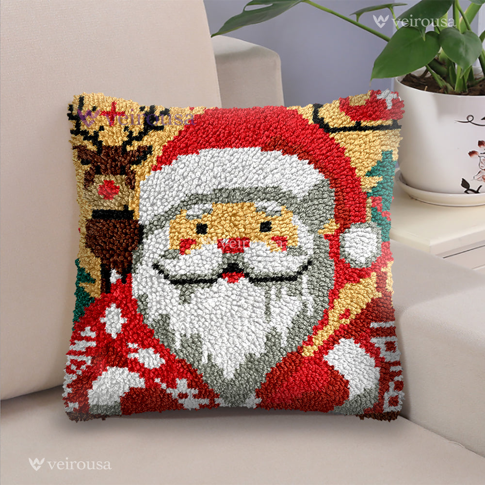Veirousa Lovely Santa Latch Hook Pillow Kit